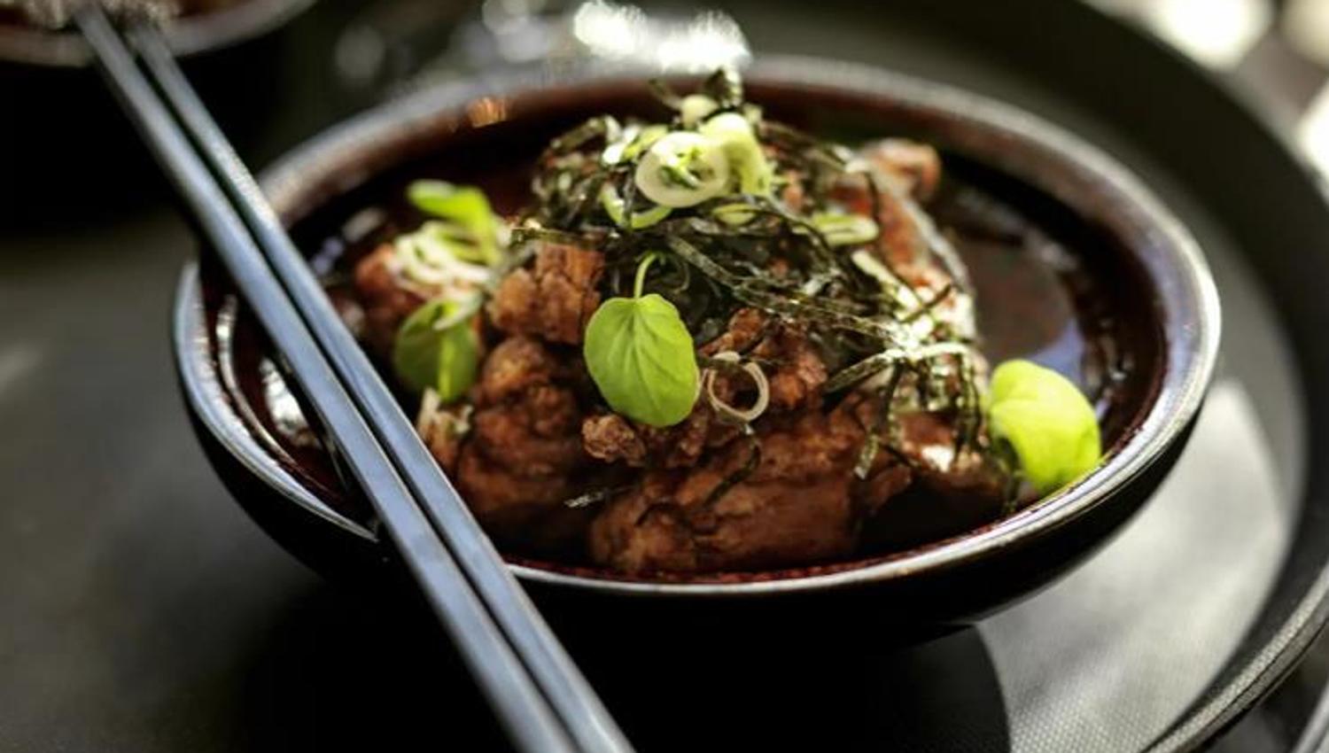 Detail of dinner dish.