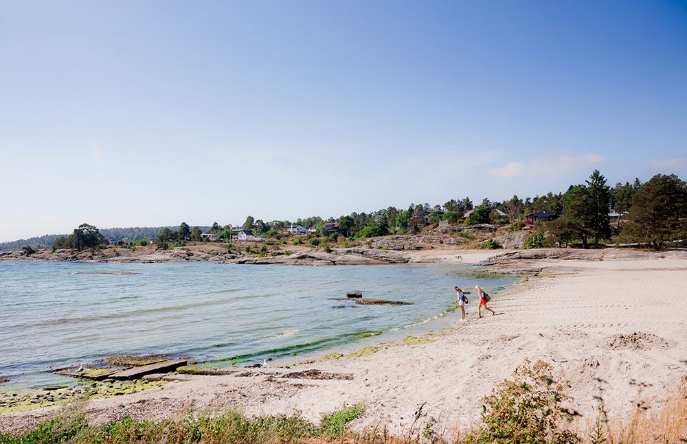 badestrand ved Rognstranda i Bamble