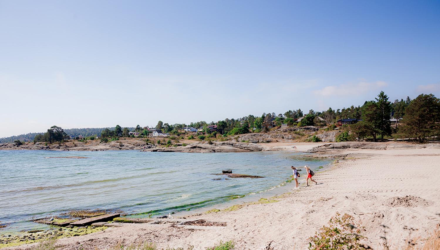 badestrand ved Rognstranda i Bamble