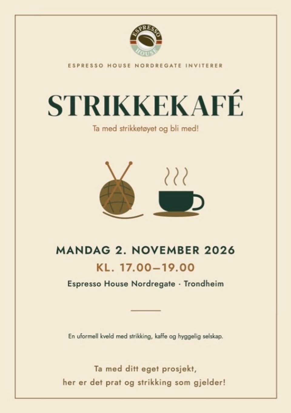 Strikkekafé på Espresso House