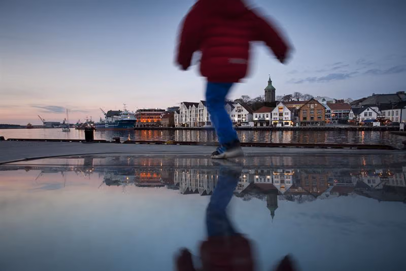 Mann i Stavanger havn