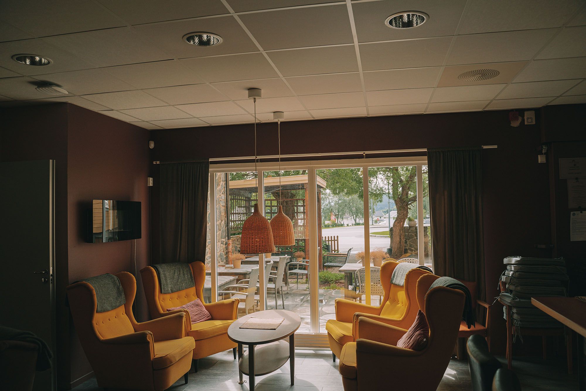 En av de mange sitteområdene på Malm Hotell