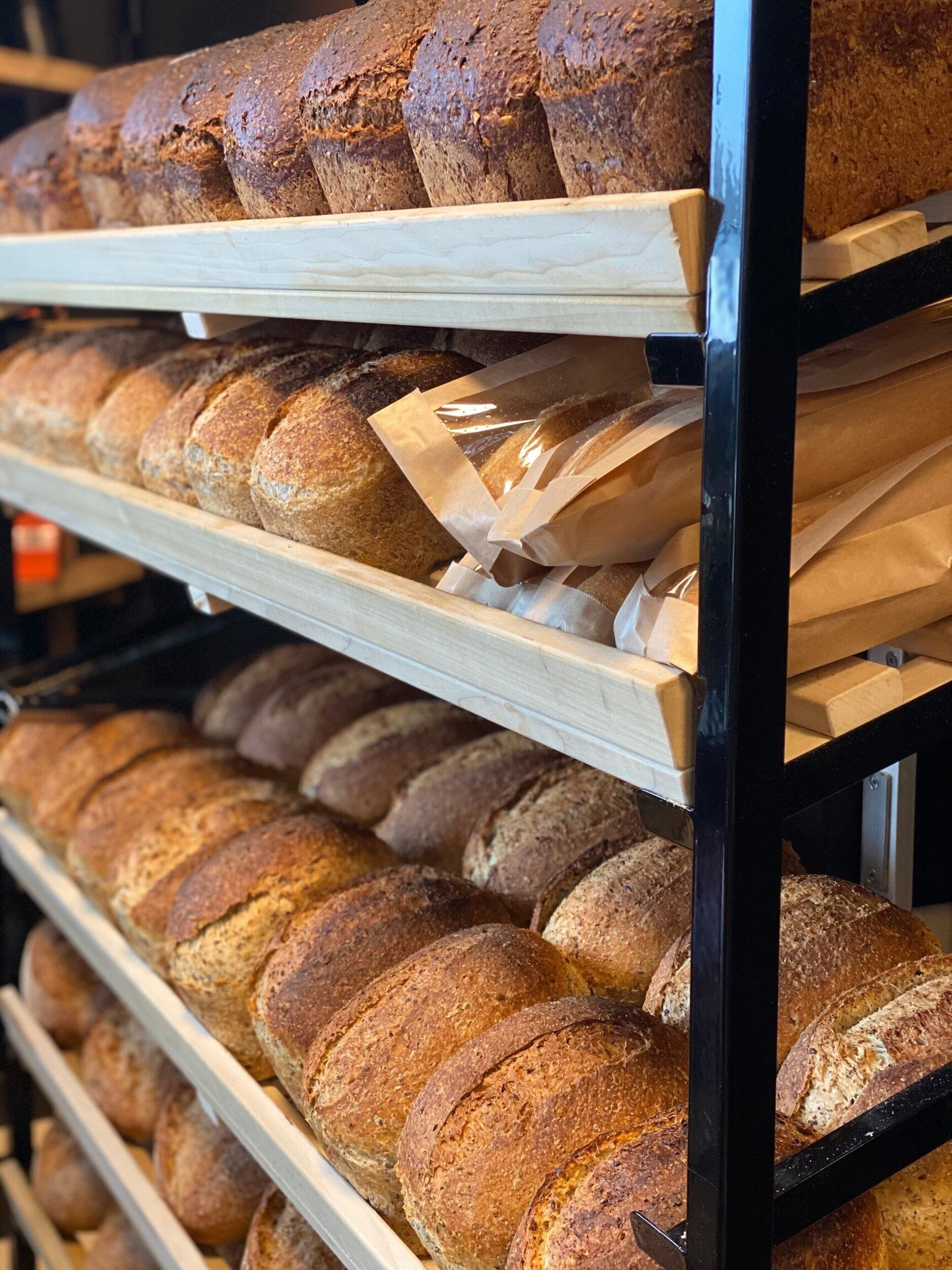 Sales disk of a big bread selection