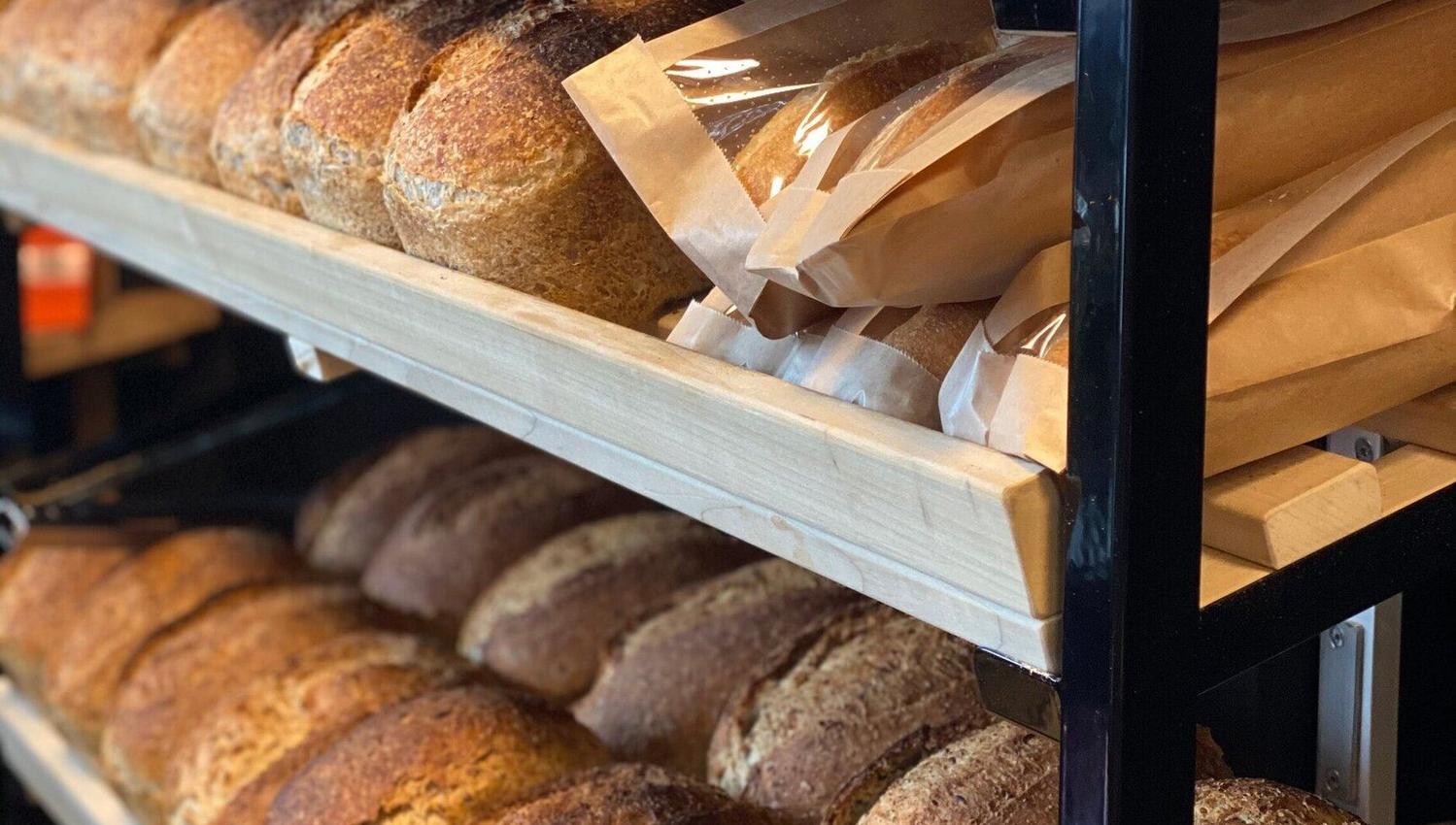Sales disk of a big bread selection