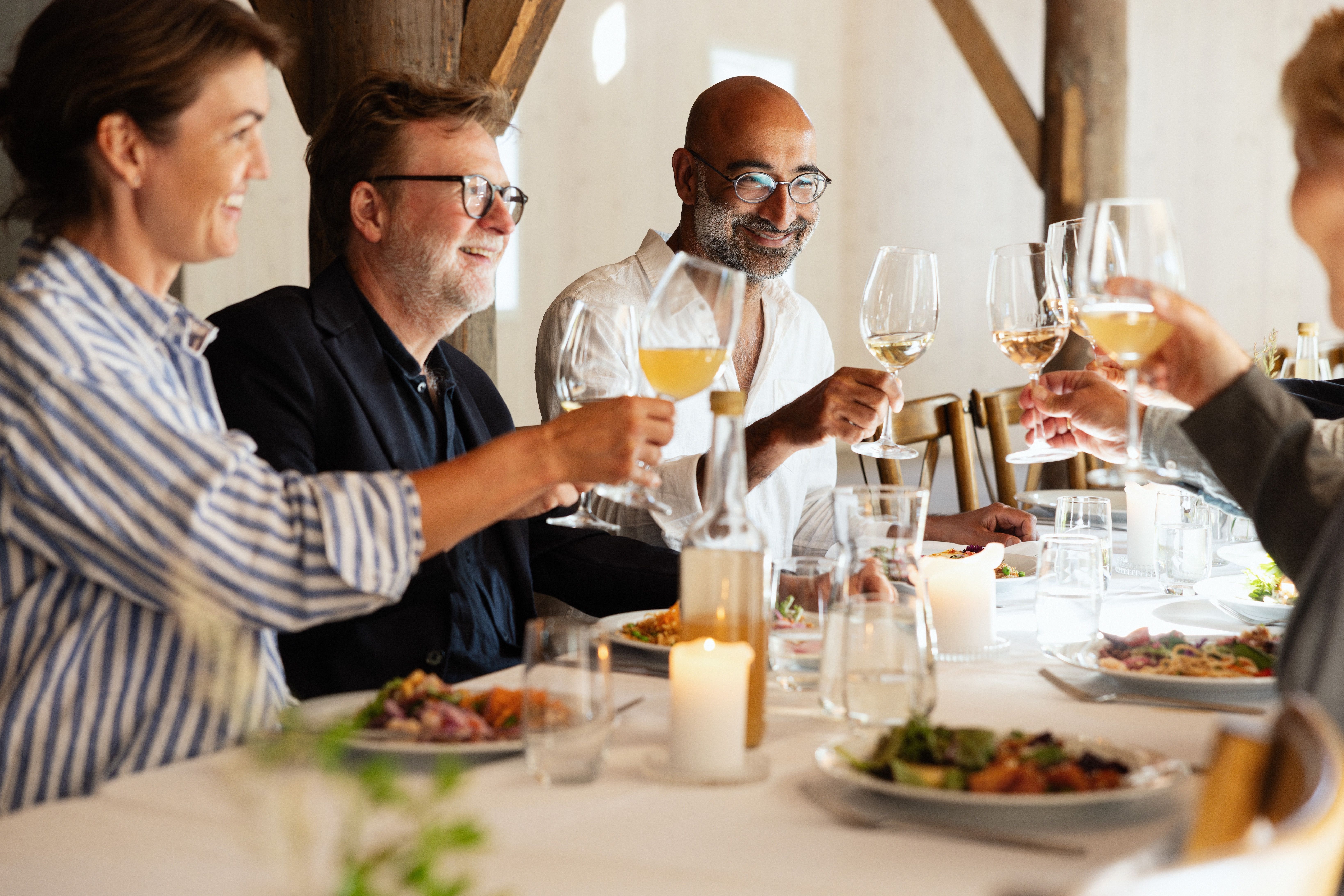 Toast, dinner guests