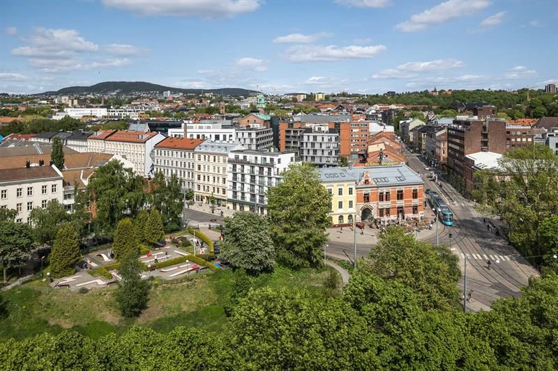 Utsikt mot Grünerløkka fra hotellet