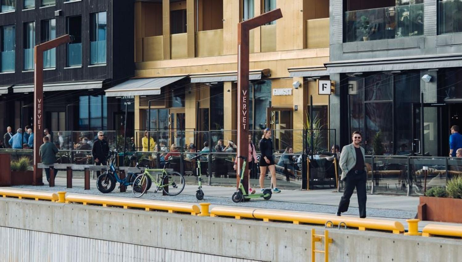 Fasaden av Fangst i Vervet bydel, Tromsø by.