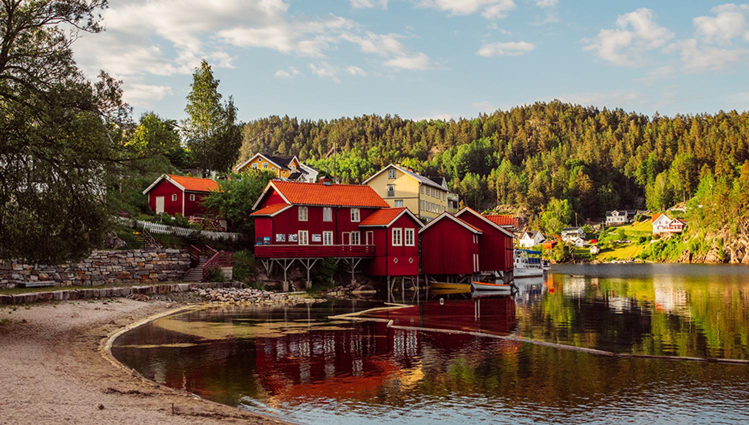 Toke Brygge badeplass i Drangedal