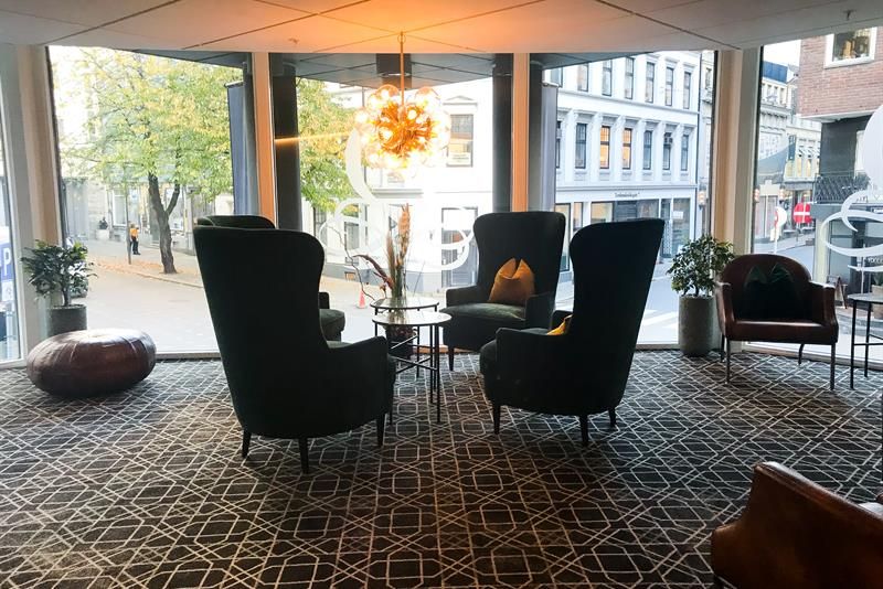 lounge area with big armchairs