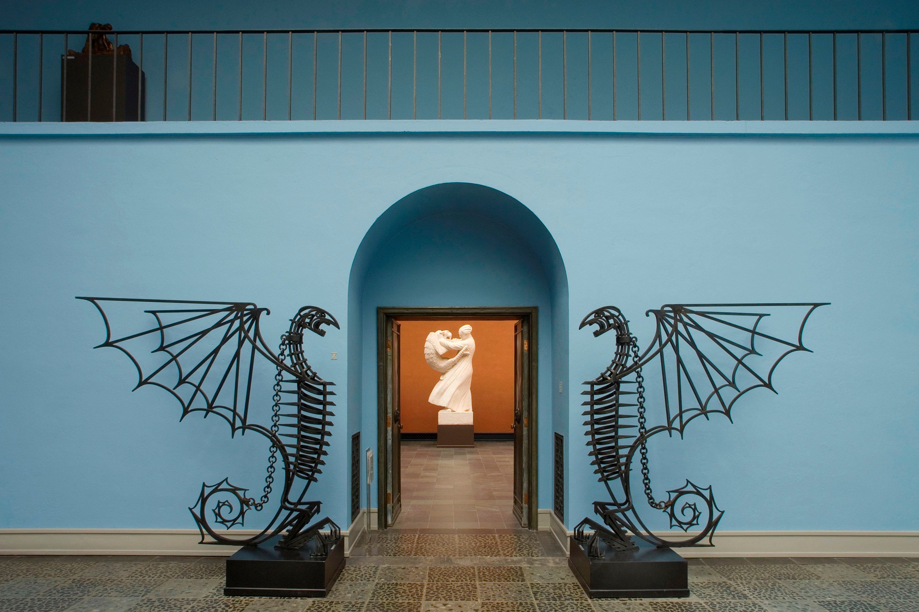 Iron statues at the museum