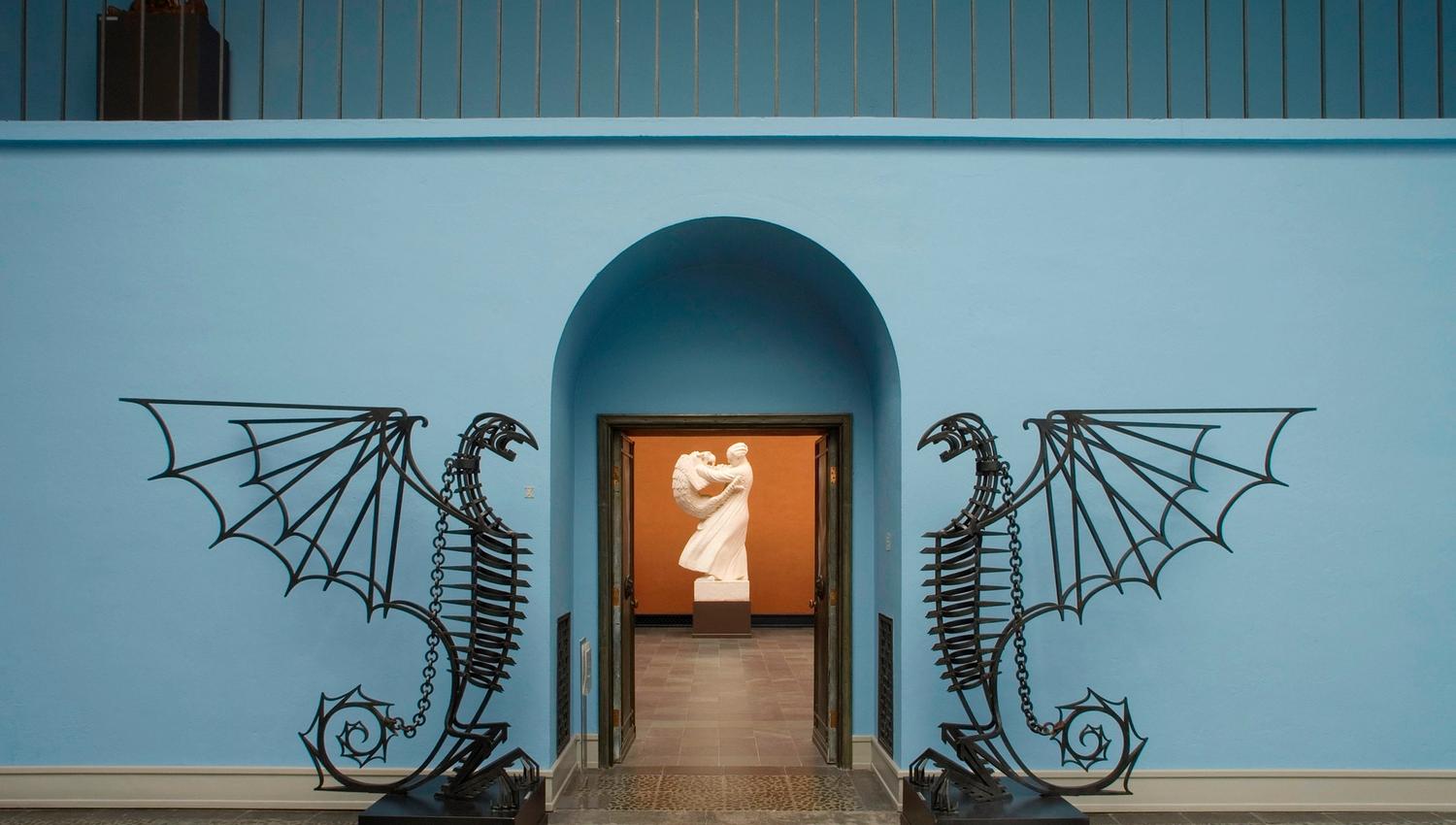 Iron statues at the museum