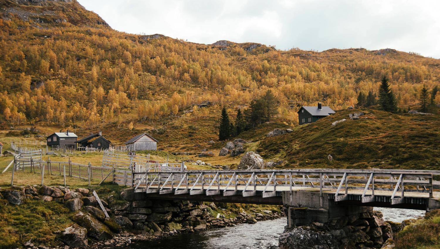 The hike takes place in cultural landscapes and active farms