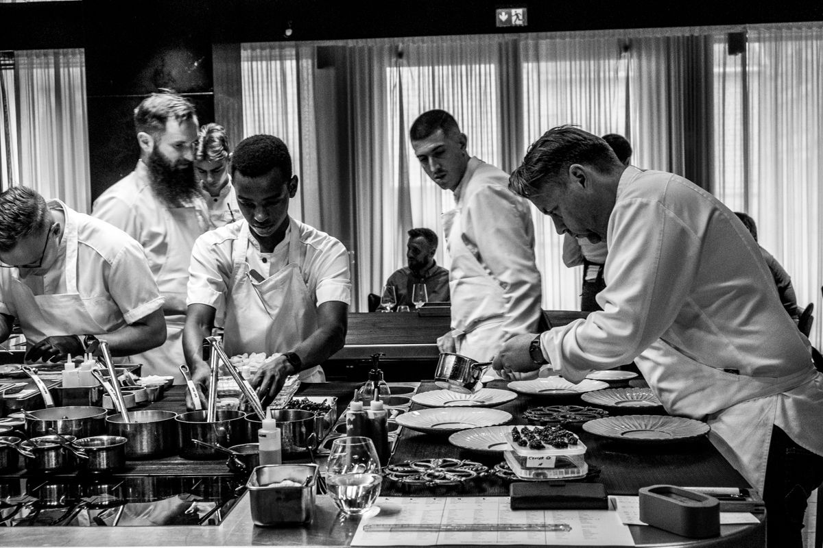 Talented chefs in action