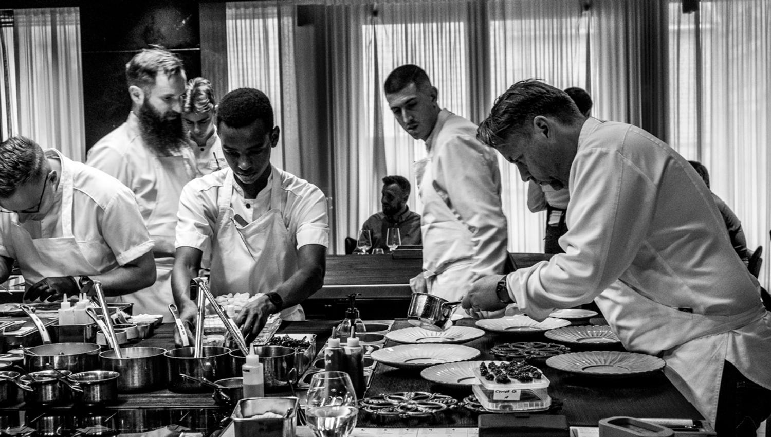 Talented chefs in action