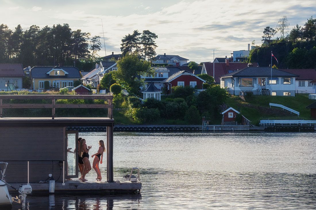 the sauna boat "Melvin"