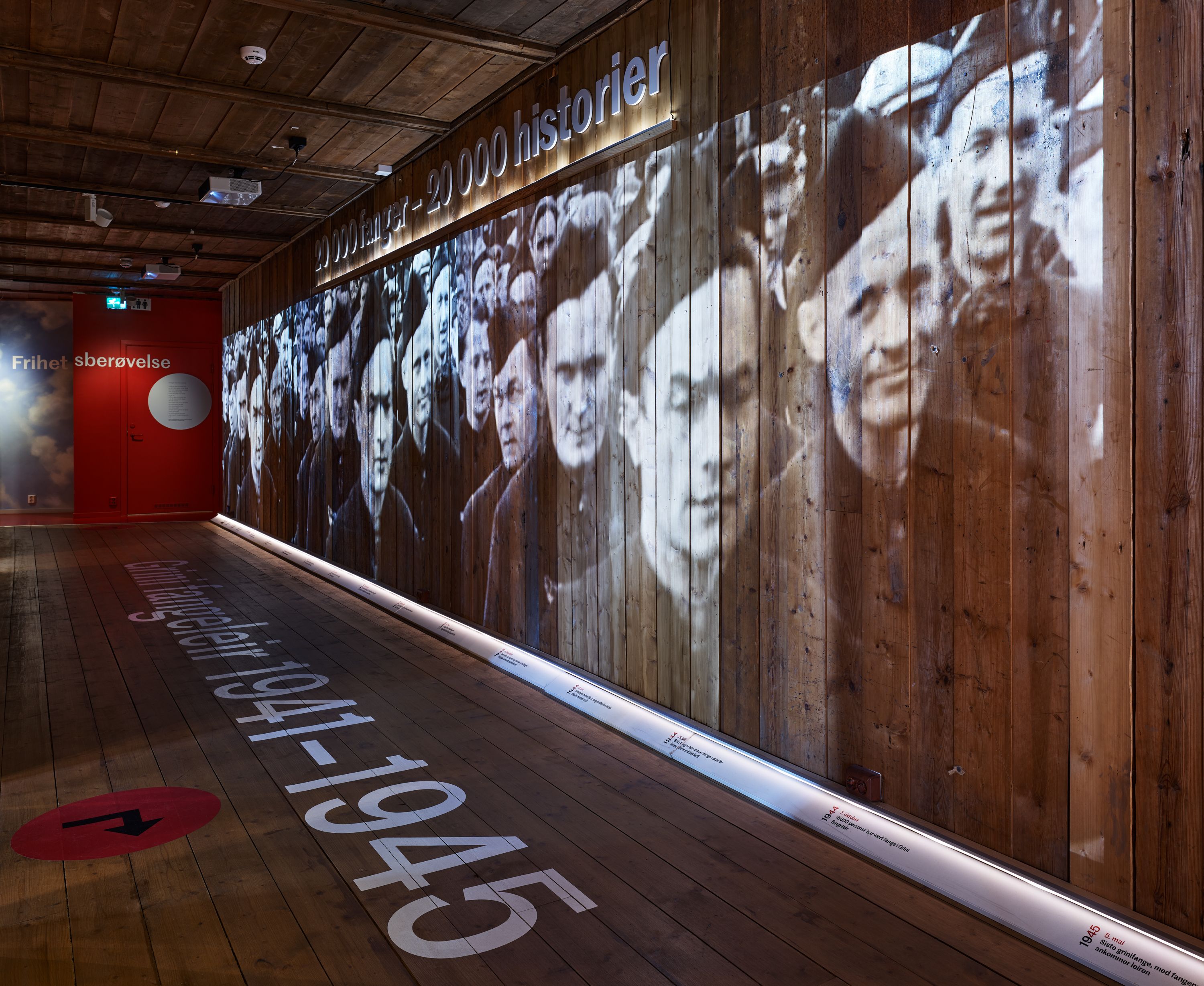 Wall with foto of the prisoners