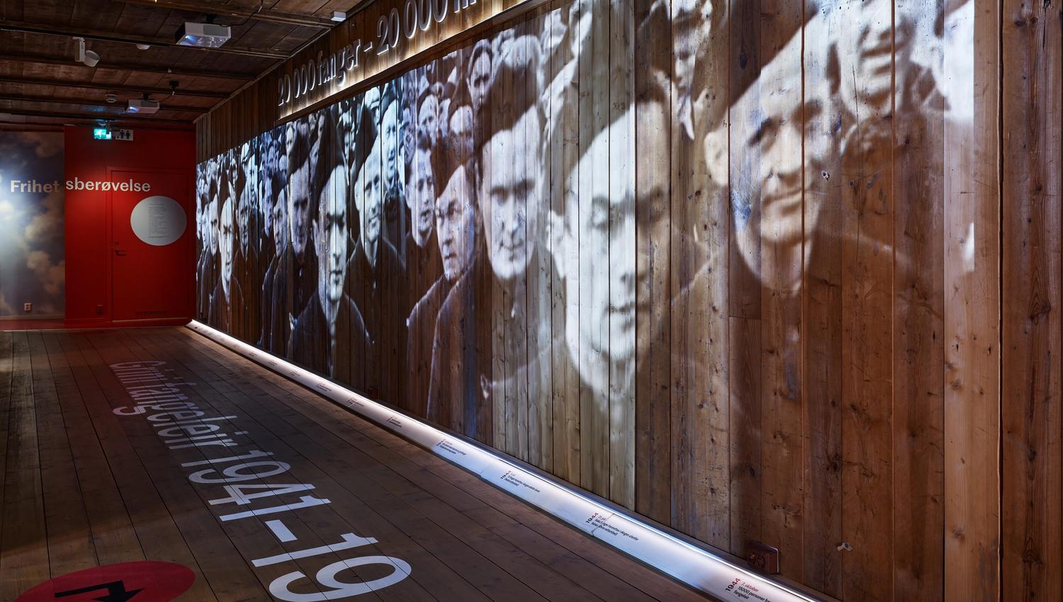 Wall with foto of the prisoners