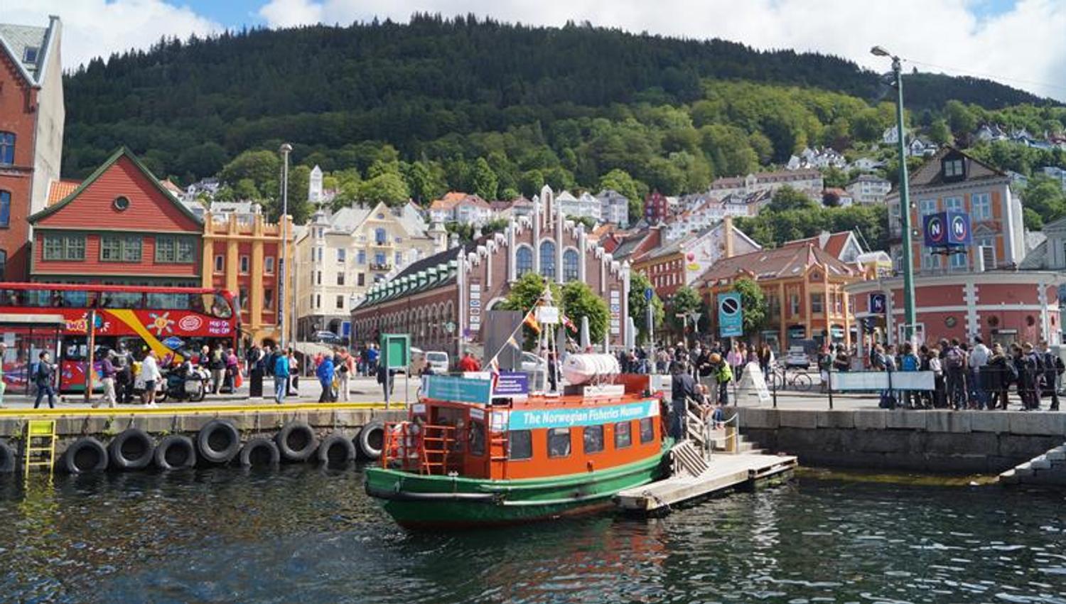 Beffen at the departure point at the Fish Market