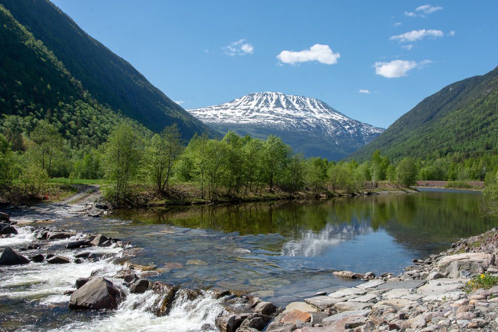 Gaustatoppen thrones majestically over the town Rjukan. 