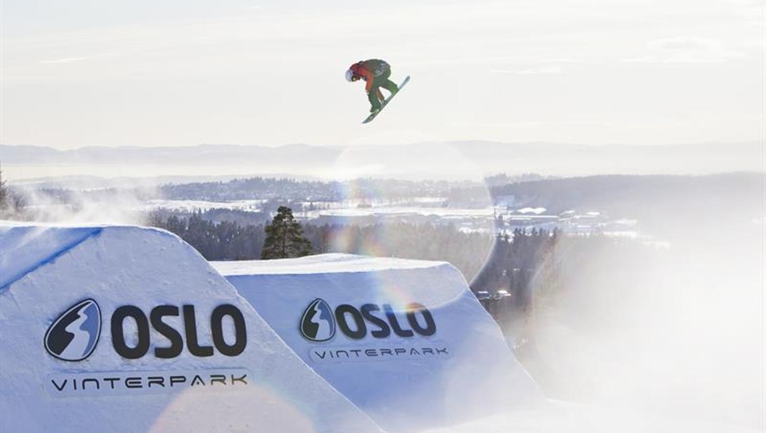 snowboarder on a halfpipe