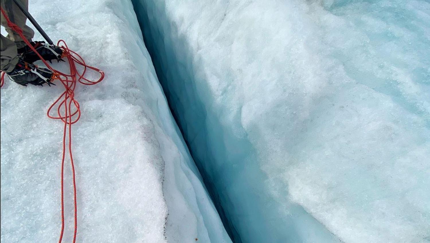 Crack in a glacier.