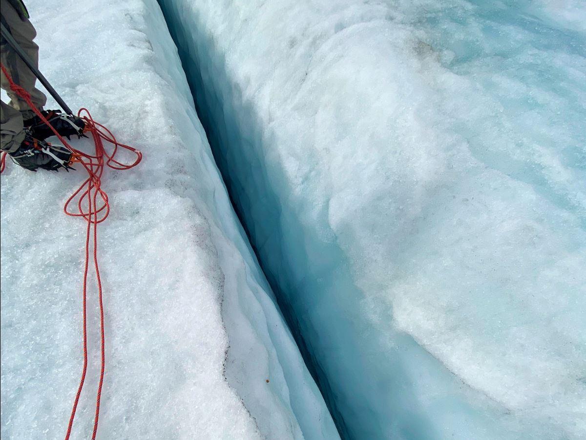 Crack in a glacier.