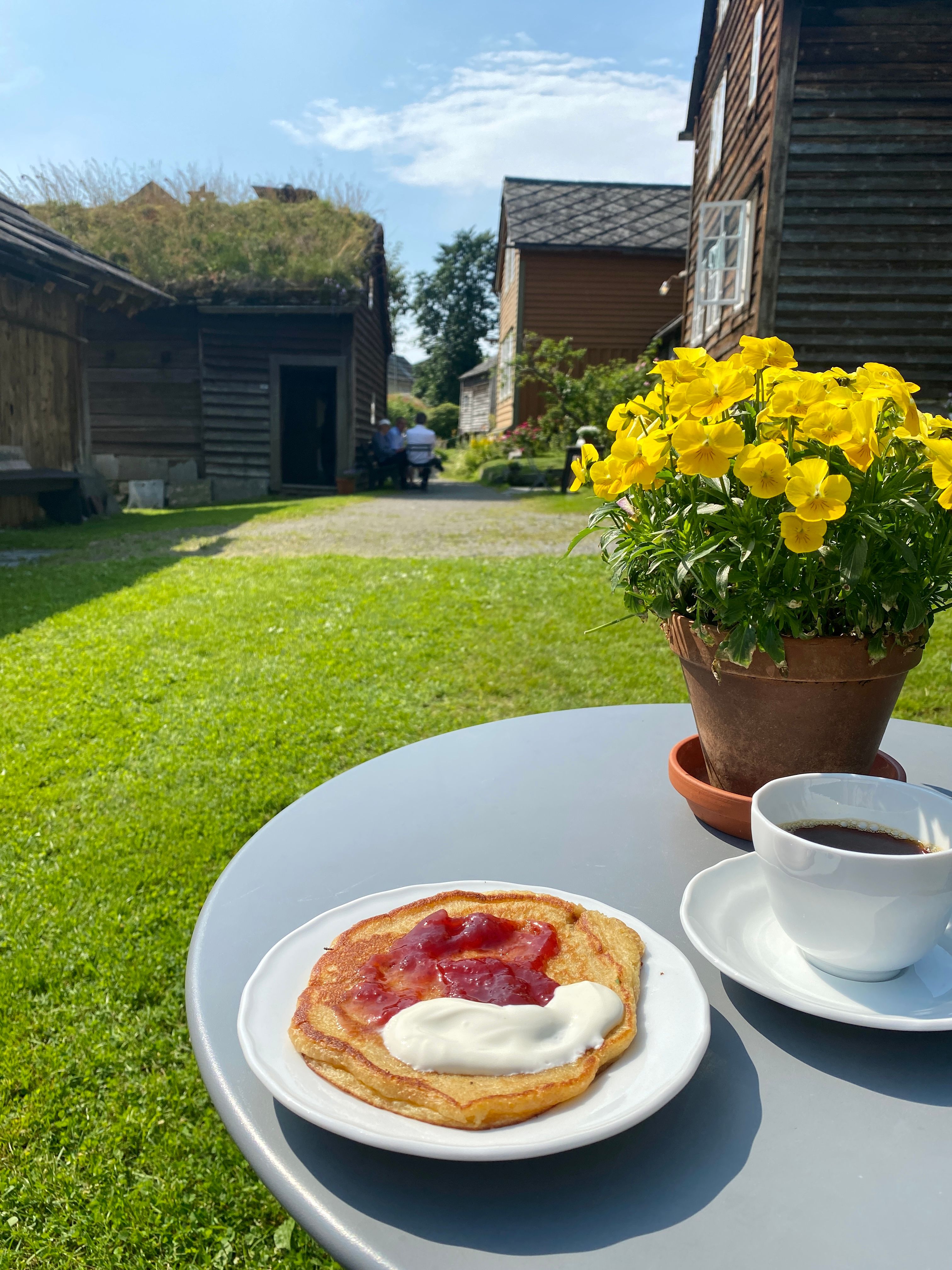 Coffee in the garden of Agatunet
