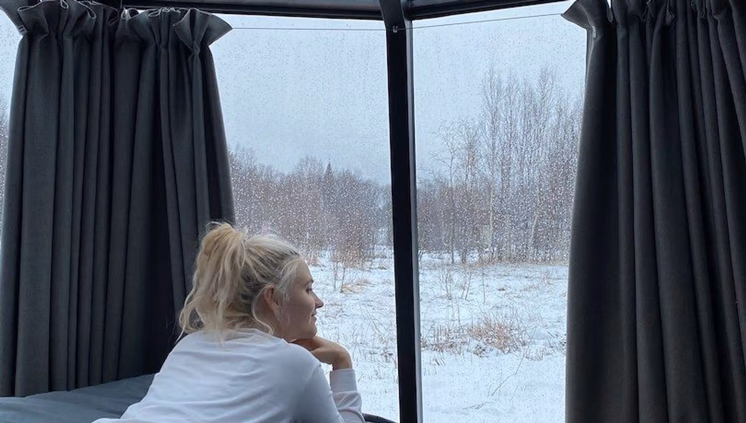 View from glass iglo at North Experience