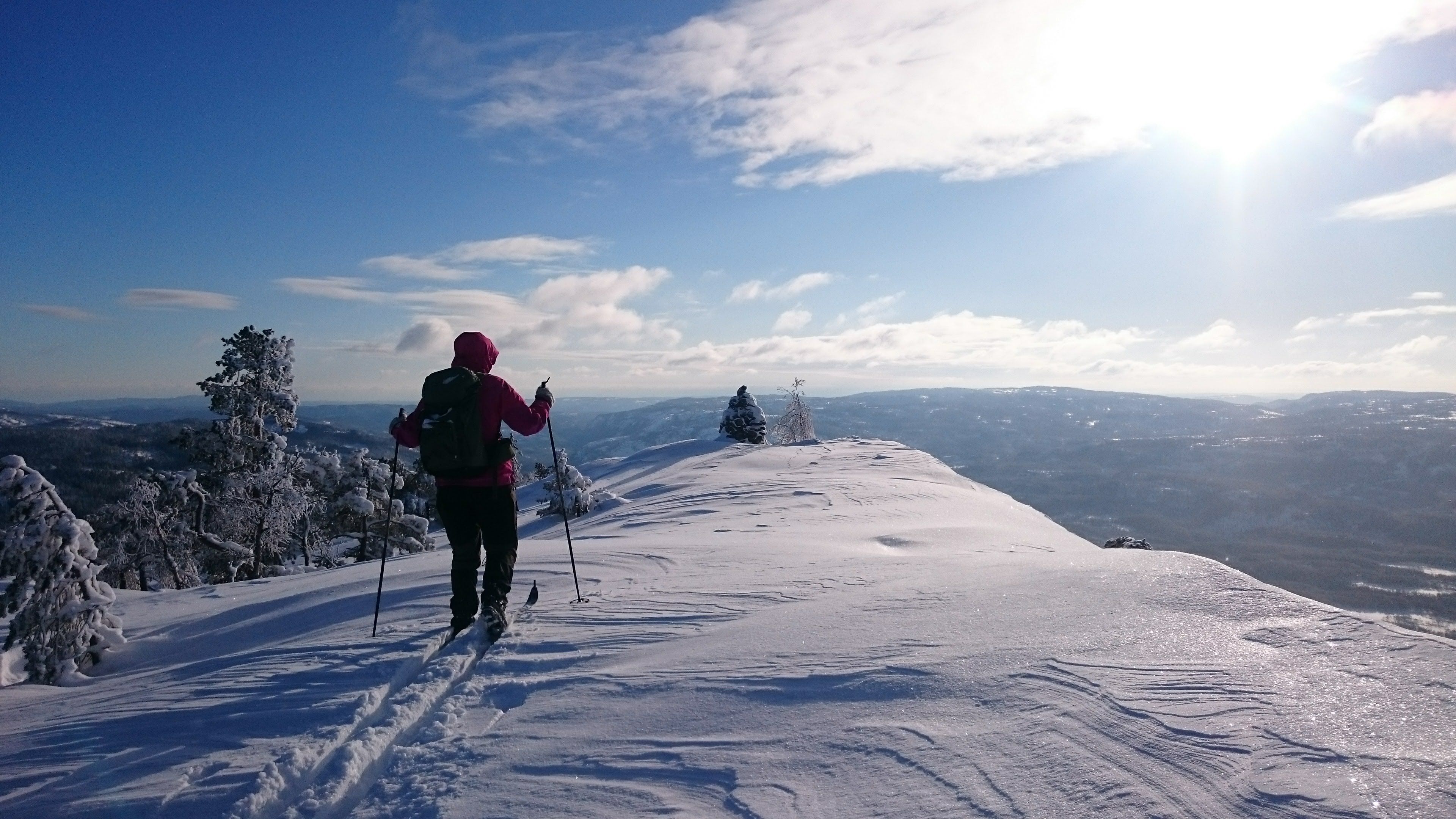 På toppen av Åmlandsnapen - vinter