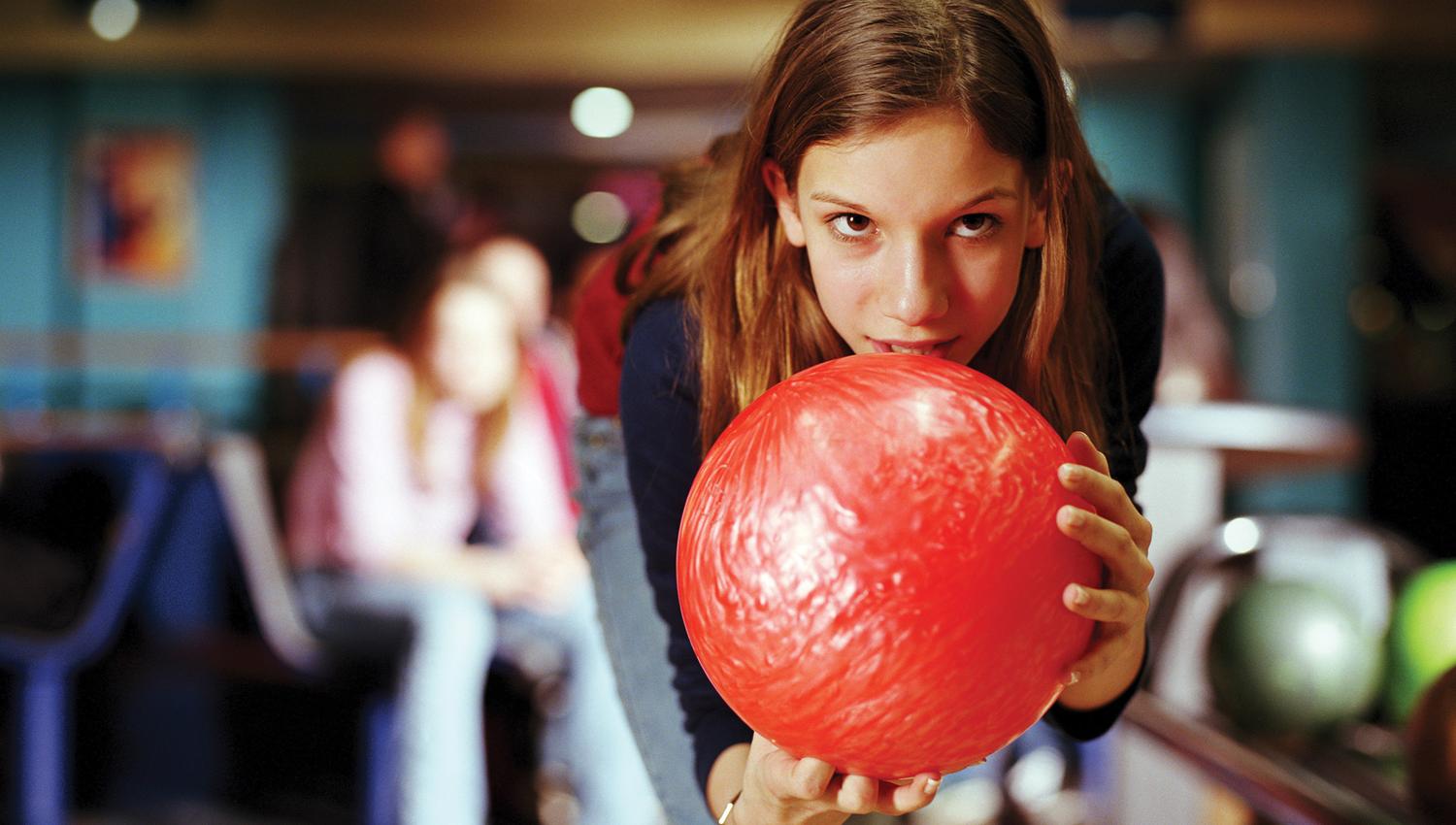 Girl at bowling