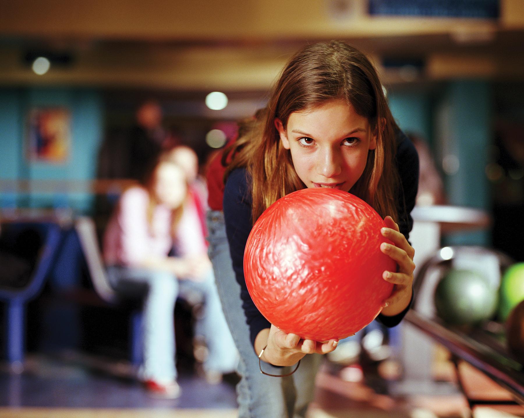 Girl at bowling
