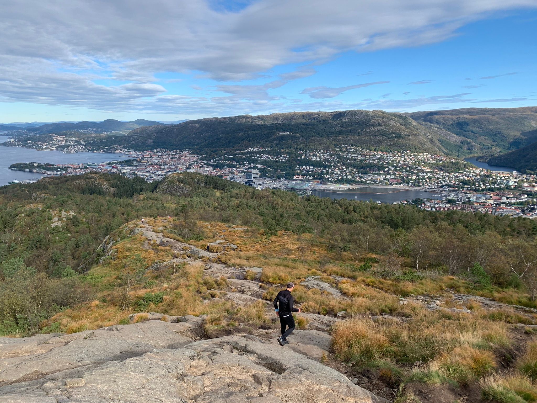 Varied terrain towards the top