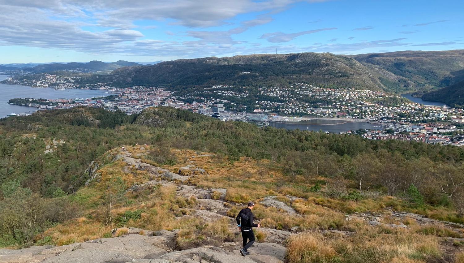 Varied terrain towards the top