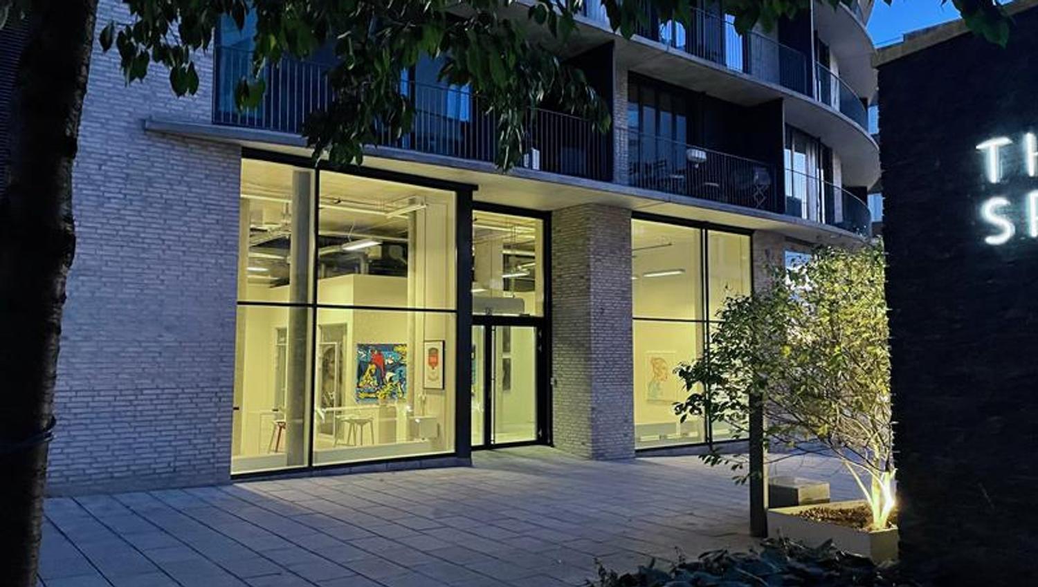facade at night