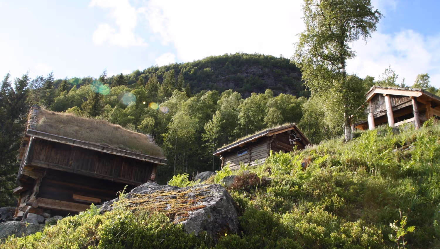 Hulreheimen , gamalt tun i Bykle, Setesdal.
