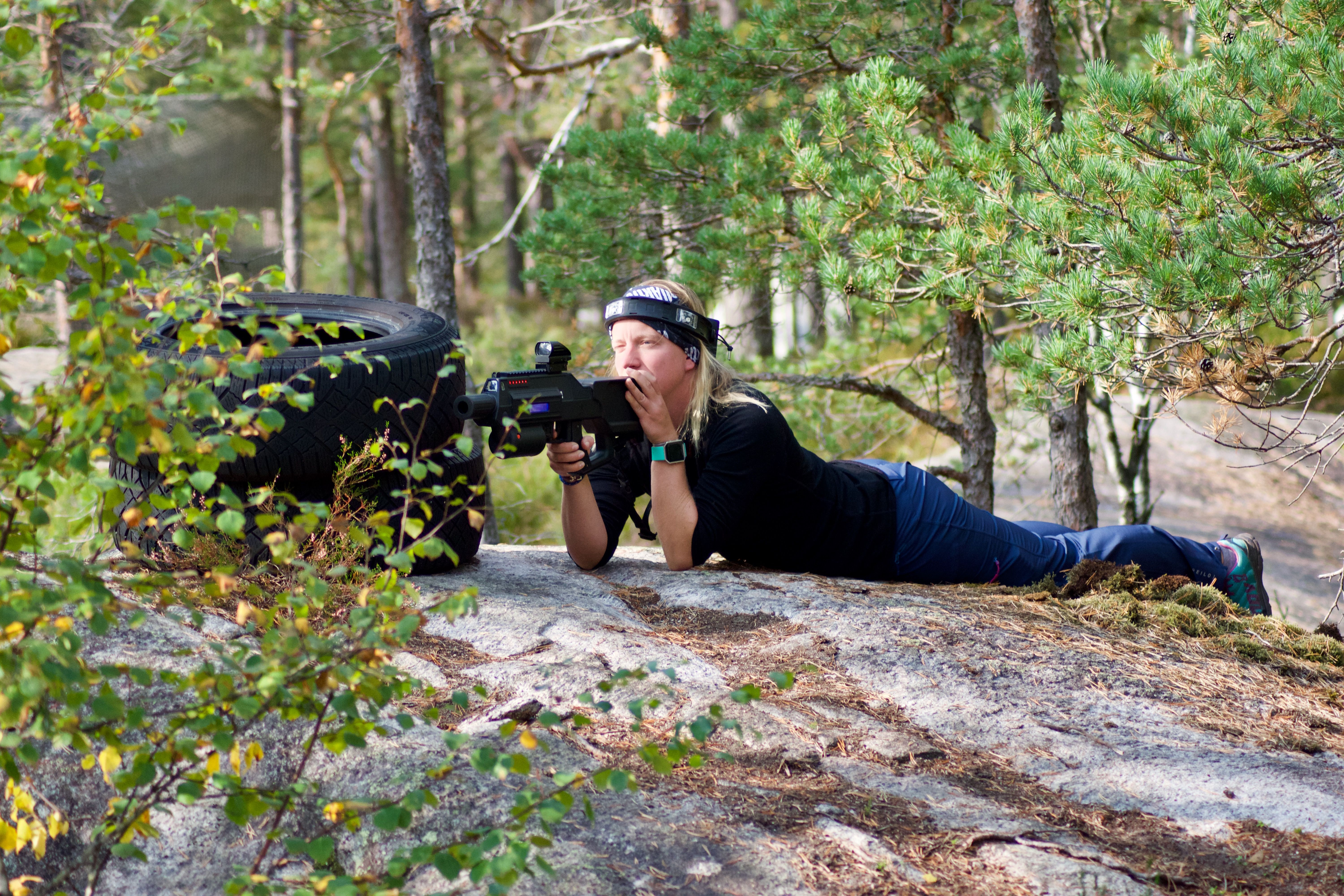 laser tag i skogen