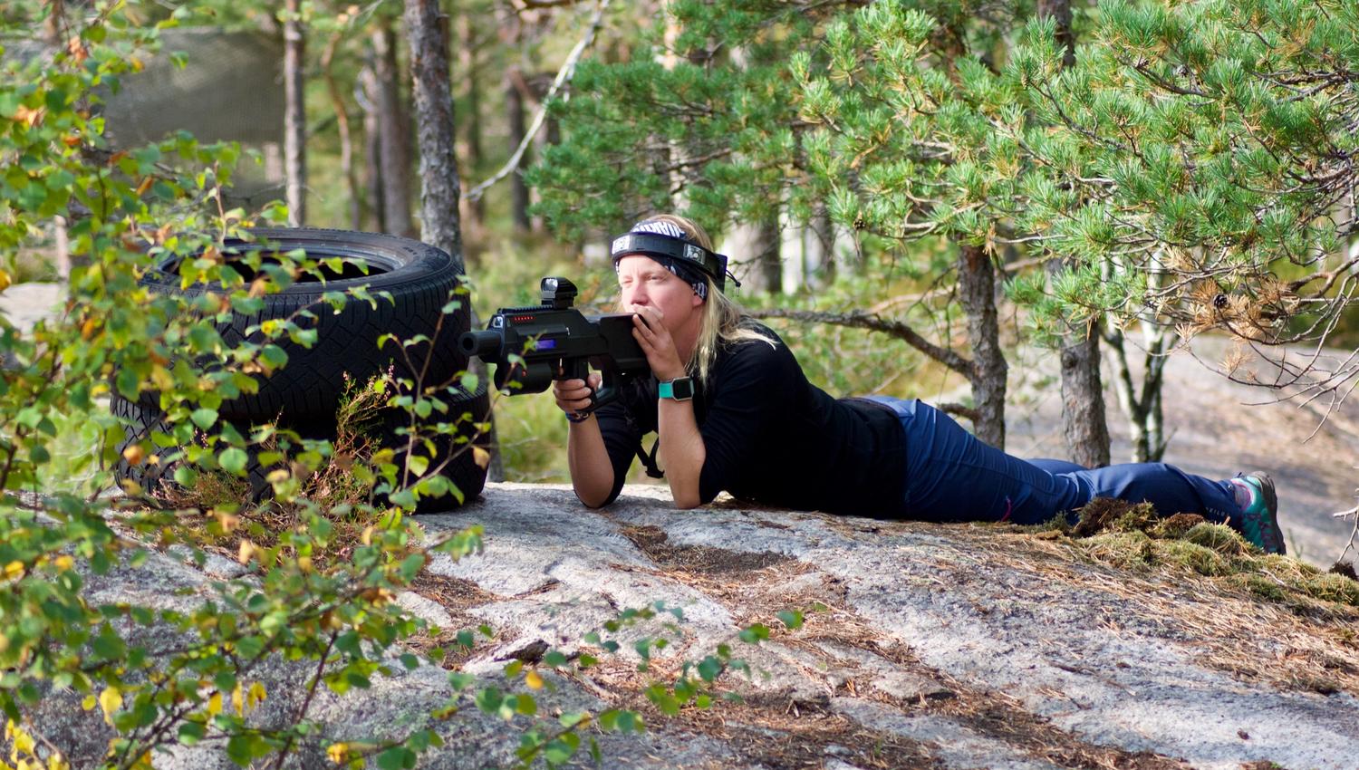 laser tag i skogen