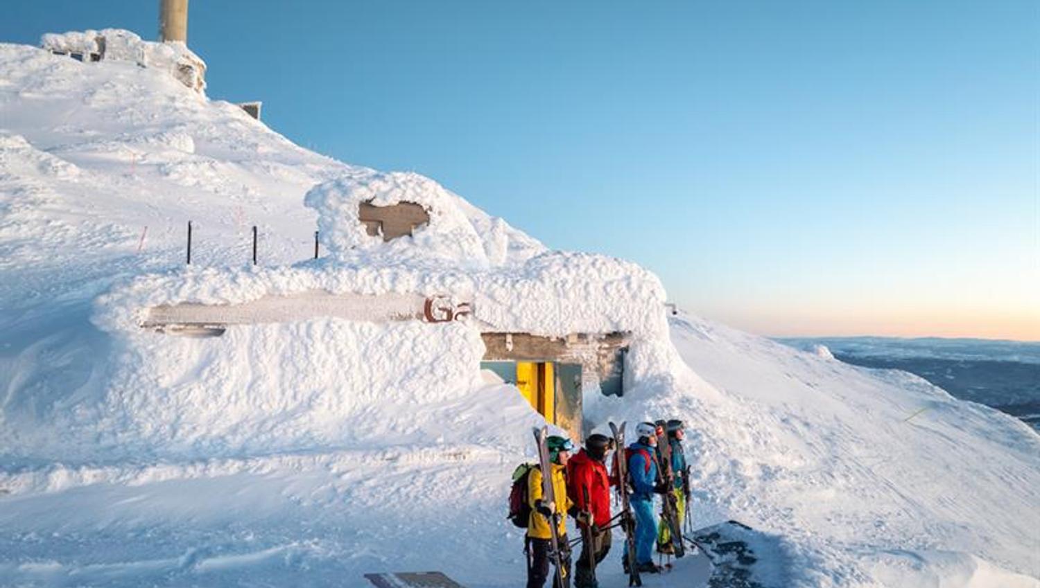 skiing from Mount Gaustatoppen
