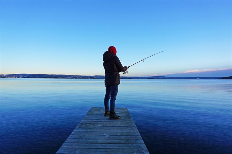 A fishing woman.