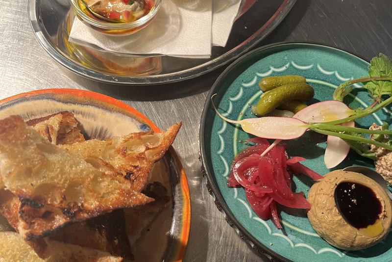 Detail of various side dishes