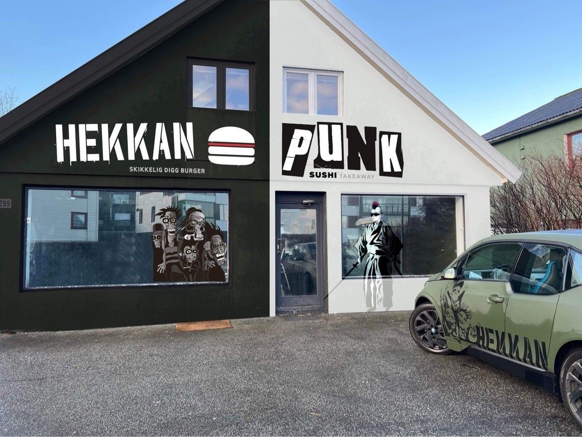 Hekkan Burger Madla is just by the road on the way to Swords in rock