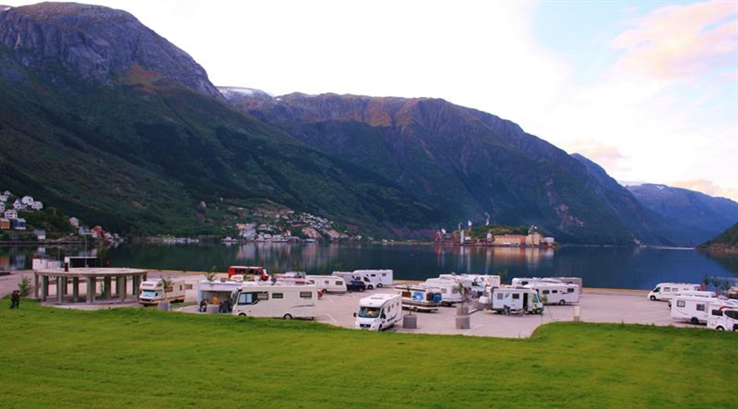 caravan site seen from distance