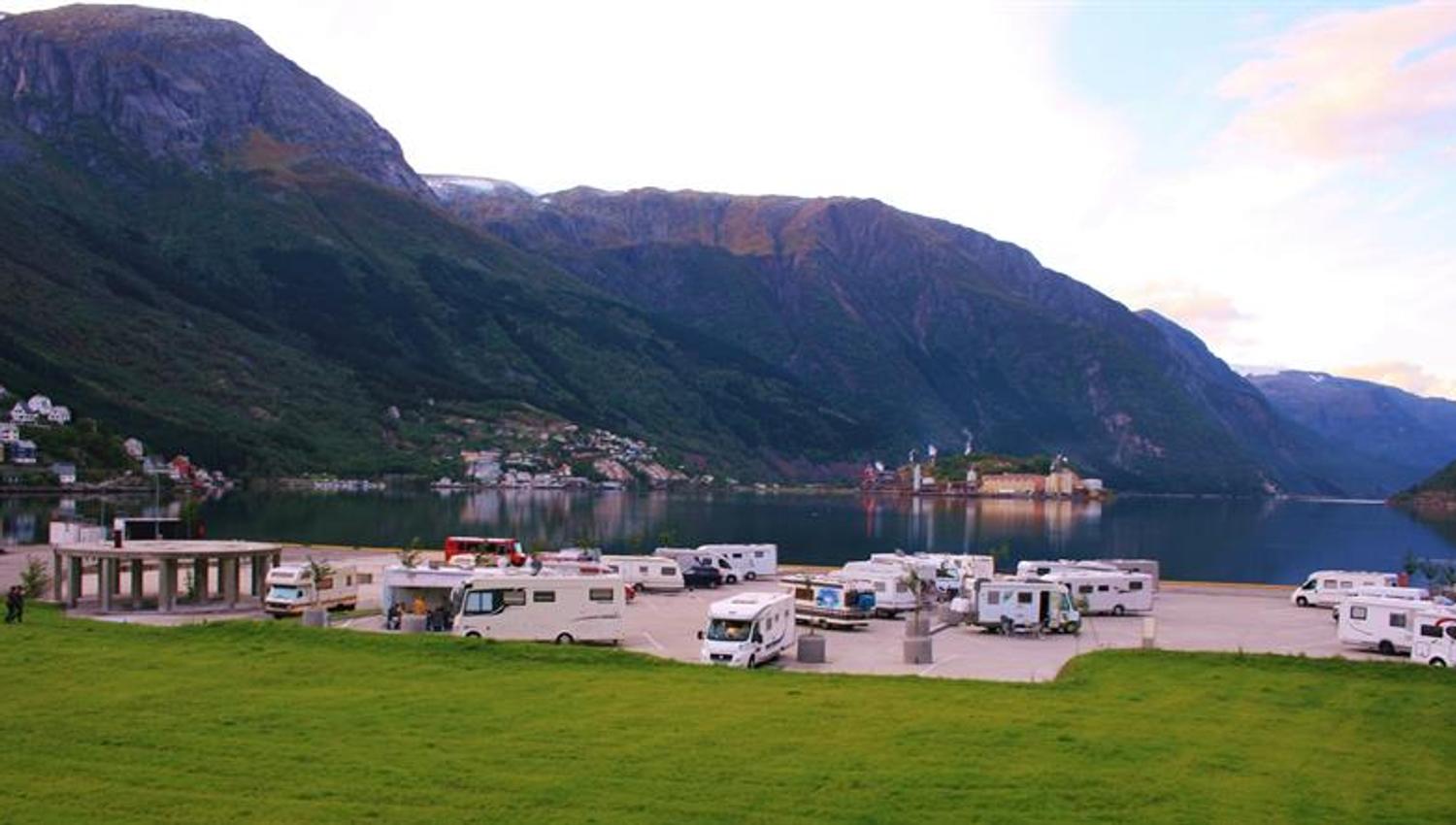 caravan site seen from distance