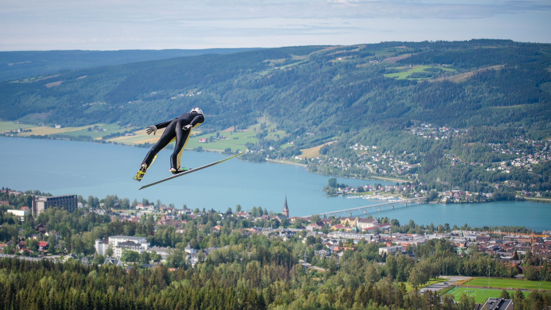 Skijumping in the summer