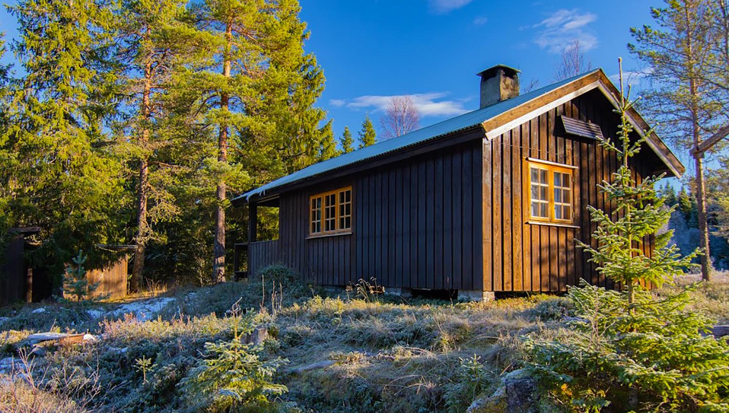 Roksjøhytta cabin in autumn
