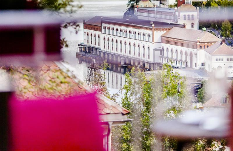 View of the historic Tyssedal power station – an important part of Norway’s industrial history.