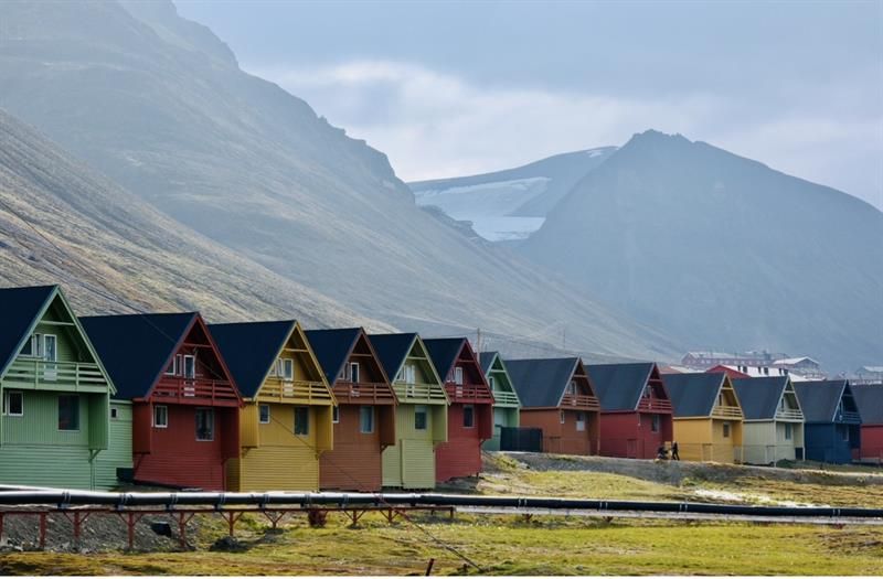 Hus i Longyearbyen