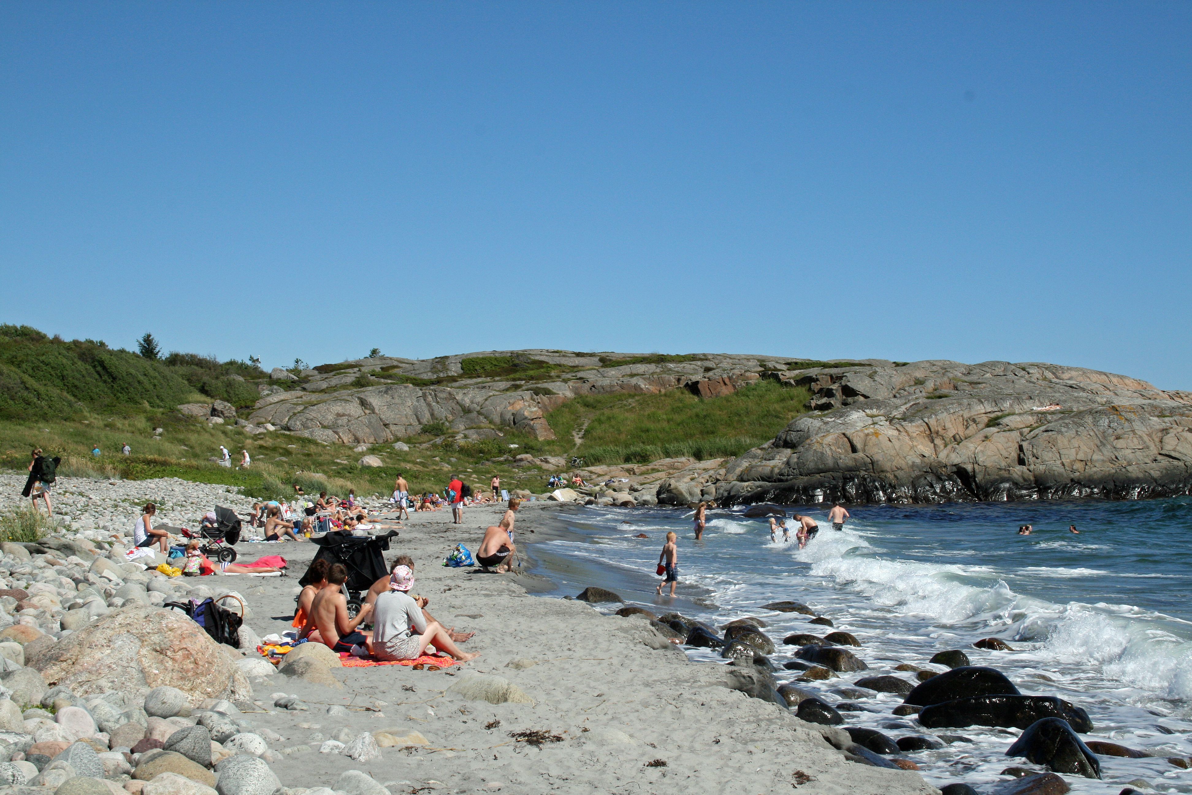 Spornes beach in Raet national park on Tromøy island outside of Arendal