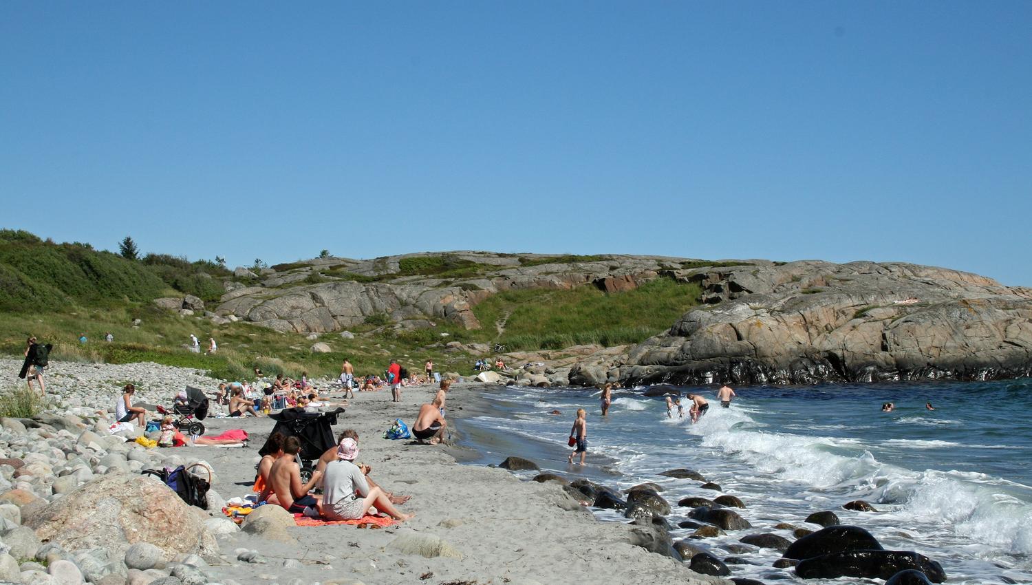 Spornes beach in Raet national park on Tromøy island outside of Arendal