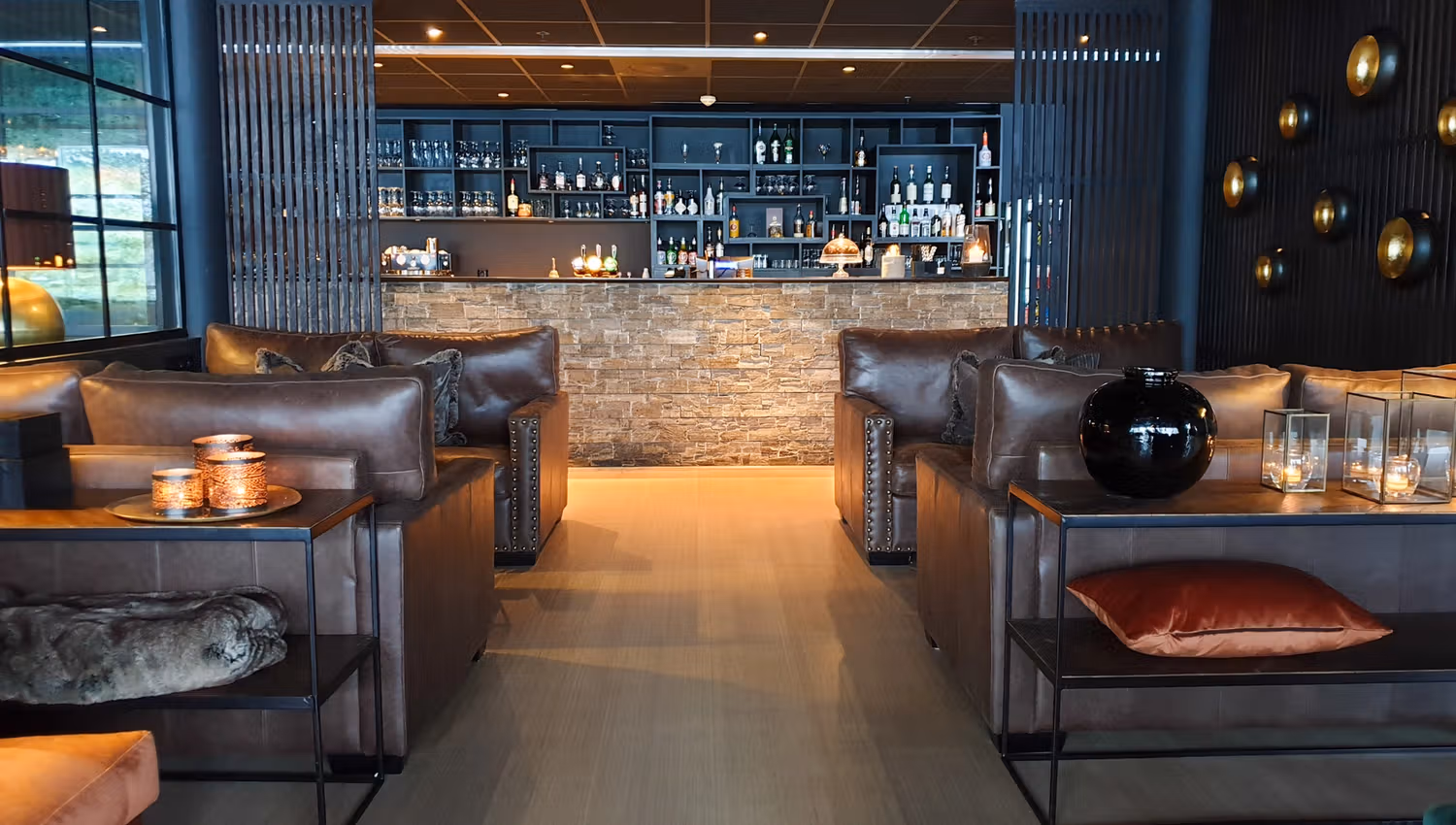 Sofa seats and bar